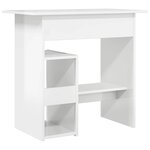 vidaXL Bureau Blanc brillant 80x45x74 cm Bois d’ingénierie