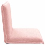 vidaXL Fauteuil de sol ajustable Rose Tissu en laine de mouton