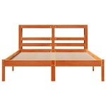 vidaXL Cadre de lit et tête de lit cire marron 150x200 cm bois de pin