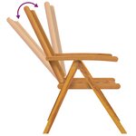 vidaXL Chaises de jardin inclinables 6 Pièces en bois acacia massif