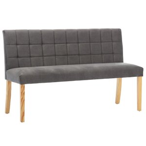 vidaXL Banc 140 cm Gris Velours