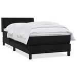vidaXL Sommier à lattes de lit avec matelas noir 90x210 cm velours