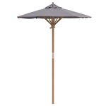 vidaXL Parasol de jardin Gris foncé Ø 270 x 260 cm Bambou