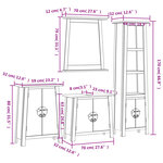 vidaXL Ensemble de meubles de salle de bain 4 Pièces bois de pin massif