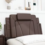 vidaXL Coussin de tête de lit Viana marron 80 cm similicuir