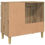 vidaXL Armoire lavabo chêne artisanal 65x33x60 cm bois d'ingénierie