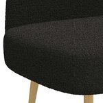 vidaXL Banc rembourré avec dossier Noir 110 x 60 x 76 cm Bouclé