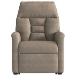 vidaXL Fauteuil inclinable de massage taupe tissu microfibre