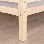 6 Pieds réhausseurs de lit - bois vernis 20 cm pour largeur lit 140 cm