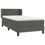 vidaXL Sommier à lattes de lit avec matelas Gris foncé 100x200 cm
