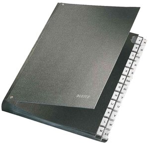 Trieur  A4  A-Z  24 compartiments  carton rigide  noir LEITZ