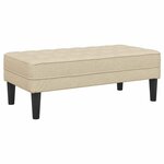 vidaXL banc Crème 113 x 57 x 39 cm tissu