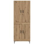vidaXL Haut Armoire Montage mural Chêne artisanal 69 5 x 34 x 180 cm