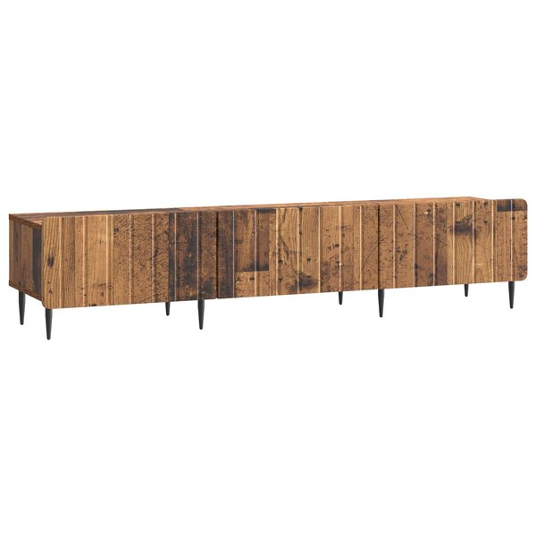vidaXL Meuble TV Bois ancien 147 x 34 5 x 32 cm Bois d'ingénierie