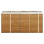 vidaXL Abri de jardin marron clair 191x385x198 cm acier galvanisé