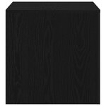 Ensemble de 3 tables d'appoint empilables en bois d'ingénierie noir