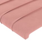 vidaXL Tête de lit avec oreilles Rose 203x23x118/128 cm Velours