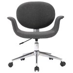 vidaXL Chaises pivotantes à manger lot de 4 gris tissu