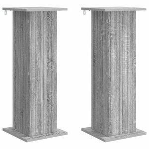 vidaXL Support de Plante 2 Pièces Sonoma gris 30 5 x 30 x 80 5 cm