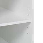 Caisson de bureau mobile pratique rangement imprimante 65 x 40 x 80 cm en bois blanc 13_0016056