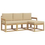 vidaXL Ensemble de canapés d'extérieur 4 pc