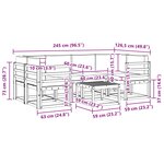 vidaXL Ensemble de canapés d'extérieur 7 pc Blanc et anthracite