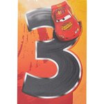 Carte anniversaire 3 ans cars - draeger paris