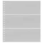 Feuilles de classement Omnia Lindner à 3 bandes pour blocs-feuillets. Fond - Blanc