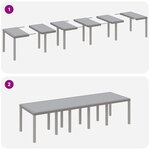 vidaXL Ensemble de salle à manger pour jardin avec coussin Gris clair