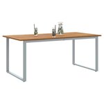 vidaXL Table de Jardin Gris 180 x 90 x 75 cm Bois d'Acacia Massif