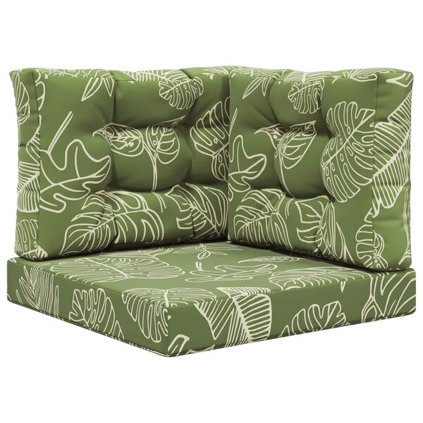 vidaXL Coussin de canapé d'extérieur Polyester Modèle feuille