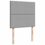 vidaXL Sommier à lattes de lit avec matelas Gris clair 100x200cm Tissu