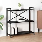 vidaXL Bibliothèque Chêne noir 80 x 30 x 83 cm Bois d'ingénierie