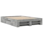 vidaXL Cadre de lit sans matelas gris béton 140x200 cm bois ingénierie