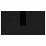 vidaXL Cabinet de salle de bain avec porte Chêne noir 60 x 33 x 61 cm