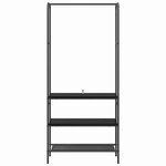 vidaXL Porte-vêtements Chêne noir 77 x 30 x 171 cm Bois d'ingénierie