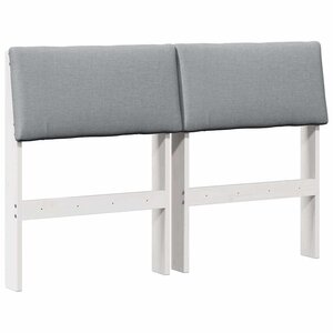vidaXL Tête de lit capitonnée Gris clair 120 cm Pin massif