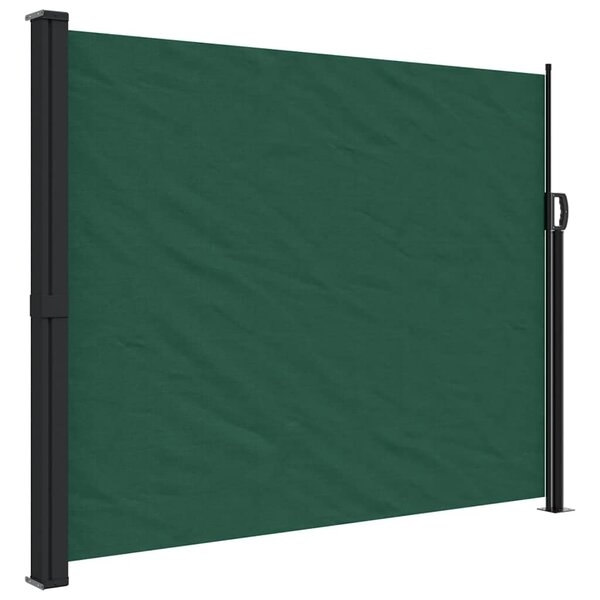 vidaXL Auvent latéral rétractable vert foncé 160x300 cm