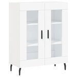 vidaXL Buffet haut Blanc 69 5x34x180 cm Bois d'ingénierie