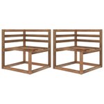 vidaXL Canapé palette de jardin 3 places et coussins bleu clair Pinède