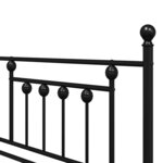 vidaXL Cadre de lit de jour avec tête de lit Noir 107 x 203 cm Acier