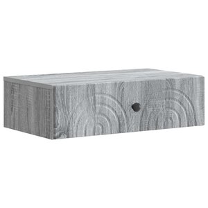 vidaXL Table d'appoint murale Sonoma gris 59 x 34 5 x 17 cm