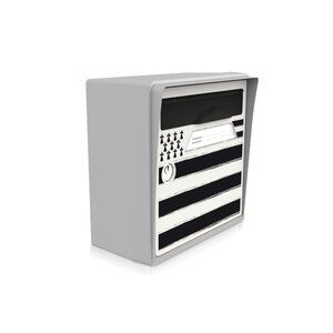 Boîte aux lettres compacte gris souris – "Breizh" – fabriquée en France – en résine – ne rouille pas – porte interchangeable