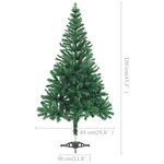 vidaXL Arbre de Noël artificiel avec support 120 cm 230 branches