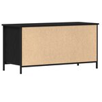 Meuble TV vidaXL Noir Chêne 100x40x50 cm Bois d'ingénierie et Acier