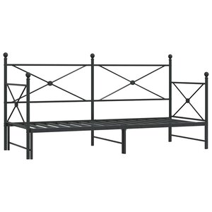 vidaXL Lit de jour avec gigogne sans matelas 80x200 cm acier
