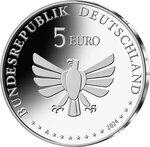 Pièce de monnaie en Cupronickel 5 Euro g 9 68 Millésime 2024 Wonderful world of insects GREEN HAY HORSE