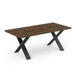 Table à manger MONACO - bois oak et noir - 180 x 90 x 74.8 cm
