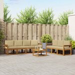vidaXL Ensemble de canapés d'extérieur 8 Pièces Naturel et Beige