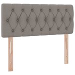 vidaXL Lit avec des lumières à LED Taupe 120 x 200 cm tissu